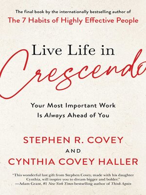 cover image of Live Life in Crescendo: Your Most Important Work Is Always Ahead of You